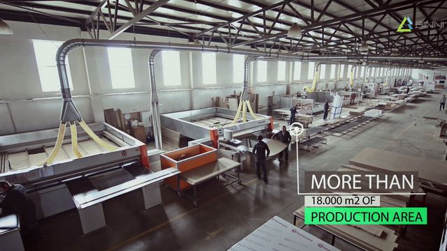 Holzher Referenz aus dem Kosovo: Kantenanleimmaschine, horizontale Plattensäge, CNC Maschine, vertikales CNC Bearbeitungszentrum