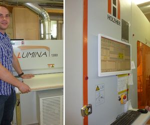 Referenkunde von HOLZHER aus der Schweiz: Kantenanleimmaschine Lumina und CNC-Center EVOLUTION