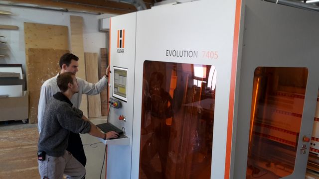 HOLZHER Referenz Schreinerei Klapper EVOLUTION Erfahrung mit der HOLZHER EVOLUTION 7405 bei der Schreinerei Klapper